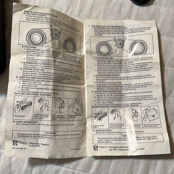 Vintage tasco 7 x 35mm 341 FT at 1000 yards Mono-Power Binoculars - Picture 17 of 17